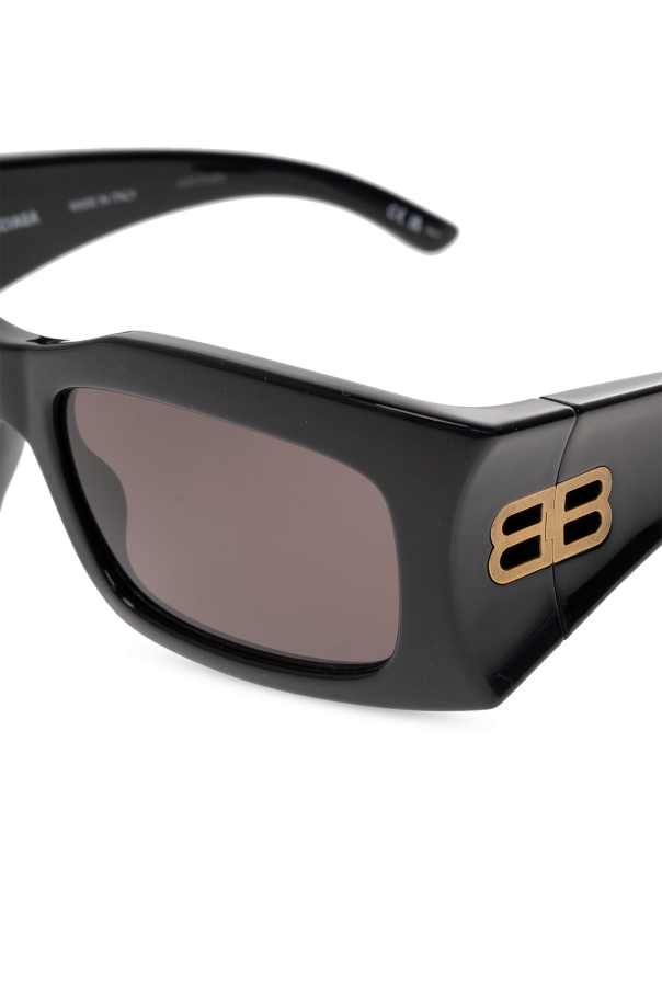 Black 'Hourglass Rectangle' sunglasses Balenciaga